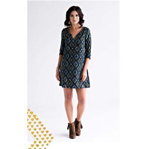 Mata Traders Tuscan Tunic Dress Teal XS
